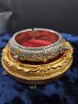 Hand Engraved Antique Silver Plated Bangle Bracelet