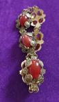 Ornate Art Deco Goldtone Filigree Bracelet