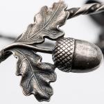 Continental Silver Acorn Dragonfly Bangle