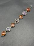 Scottish Silver Amethyst Carnelian Vintage Bracelet