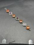 Scottish Silver Amethyst Carnelian Vintage Bracelet