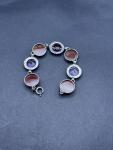 Scottish Silver Amethyst Carnelian Vintage Bracelet