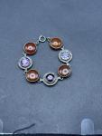 Scottish Silver Amethyst Carnelian Vintage Bracelet
