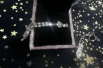 Vintage Diamante Drop Earrings with Screw Back