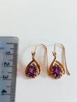 Vintage Sterling Silver Gilt French Paste Earrings