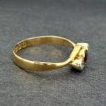 Victorian Ruby & Diamond Twist Ring in Gold
