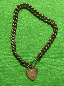 Victorian Copper Charm Chain Bracelet