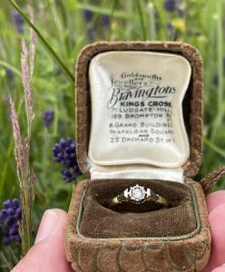 18ct Gold Antique Solitaire Diamond Engagement Ring