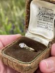 18ct Gold Antique Solitaire Diamond Engagement Ring