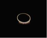 Vintage 9ct Gold Ruby Diamond Half Eternity Ring
