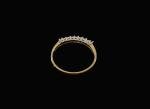 Vintage 9ct Gold Ruby Diamond Half Eternity Ring