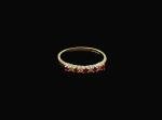 Vintage 9ct Gold Ruby Diamond Half Eternity Ring