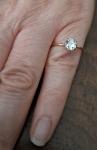 18Ct Gold Diamond Old Cut Solitaire Antique Ring