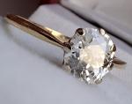18Ct Gold Diamond Old Cut Solitaire Antique Ring