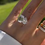 Pear & Emerald Cut Moissanite Toi Et Moi Ring