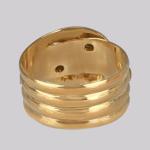Antique 18ct Gold Double Snake Ring with Diamonds