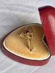 Art Deco 18ct Gold Ruby Triangle Ring Size 7