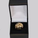 Antique 18ct Gold Double Snake Ring with Diamonds