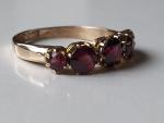 Victorian 9ct Rose Gold Garnet Five Stone Ring