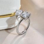 Princess & Pear Moissanite Toi Et Moi Ring