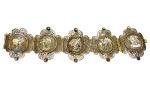Art Deco Egyptian Revival Enamel Filigree Bracelet