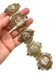 Art Deco Egyptian Revival Enamel Filigree Bracelet