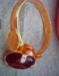 18ct Yellow Gold Oval Cut Ruby Ring Size M