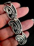 Antique Sterling Silver Heavy Mexican Bracelet