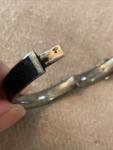 Victorian Austro-Hungarian Silver Pearl Bangle