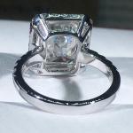 Emerald Cut Moissanite Halo Engagement Ring in Gold