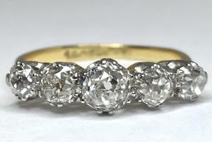 Antique 18ct Gold Platinum Diamond Eternity Ring