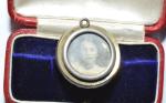 Vintage Photo Locket Pendant with Seed Pearl Ring
