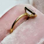 Emerald Cut Moissanite Bezel Engagement Ring