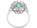 Art Deco Emerald and Diamond Platinum Ring
