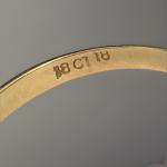 Antique 18ct Gold Sapphire Diamond Boat Ring
