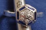 Vintage Diamond and Sapphire 14ct Gold Ring