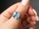 Vintage 8.80ct Sapphire and Diamond Platinum Ring