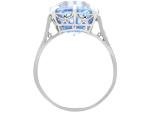 Vintage 8.80ct Sapphire and Diamond Platinum Ring