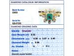 1925 Antique 15ct Gold Emerald Diamond Ring