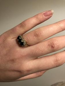 Vintage Sapphire and Diamond Engagement Ring