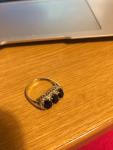 Vintage Sapphire and Diamond Engagement Ring