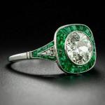 Art Deco 3 Ct Round Antique Engagement Ring