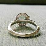 Vintage Aquamarine and Diamond Engagement Ring
