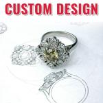 2 Ct Round Cut Diamond Antique Daisy Ring 14K White Gold
