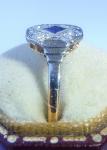 Art Deco 18ct Gold Sapphire and Diamond Ring