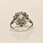 2Ct Round Cut Diamond Vintage Flower Engagement Ring