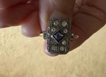 Art Deco Sapphire and Diamond Vintage Ring Size 8