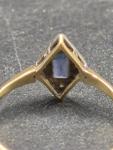Art Nouveau 18ct Gold Sapphire & Diamond Ring