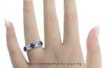 Edwardian 5 Stone Ceylon Sapphire Diamond Ring
