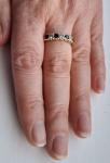 18Ct Gold Sapphire Diamond Vintage Eternity Ring
